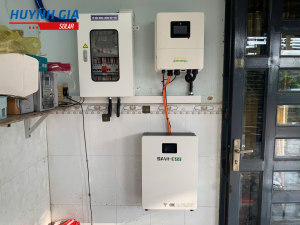 Hệ thống điện mặt trời 6kW hòa lưới bám tải có lưu trữ